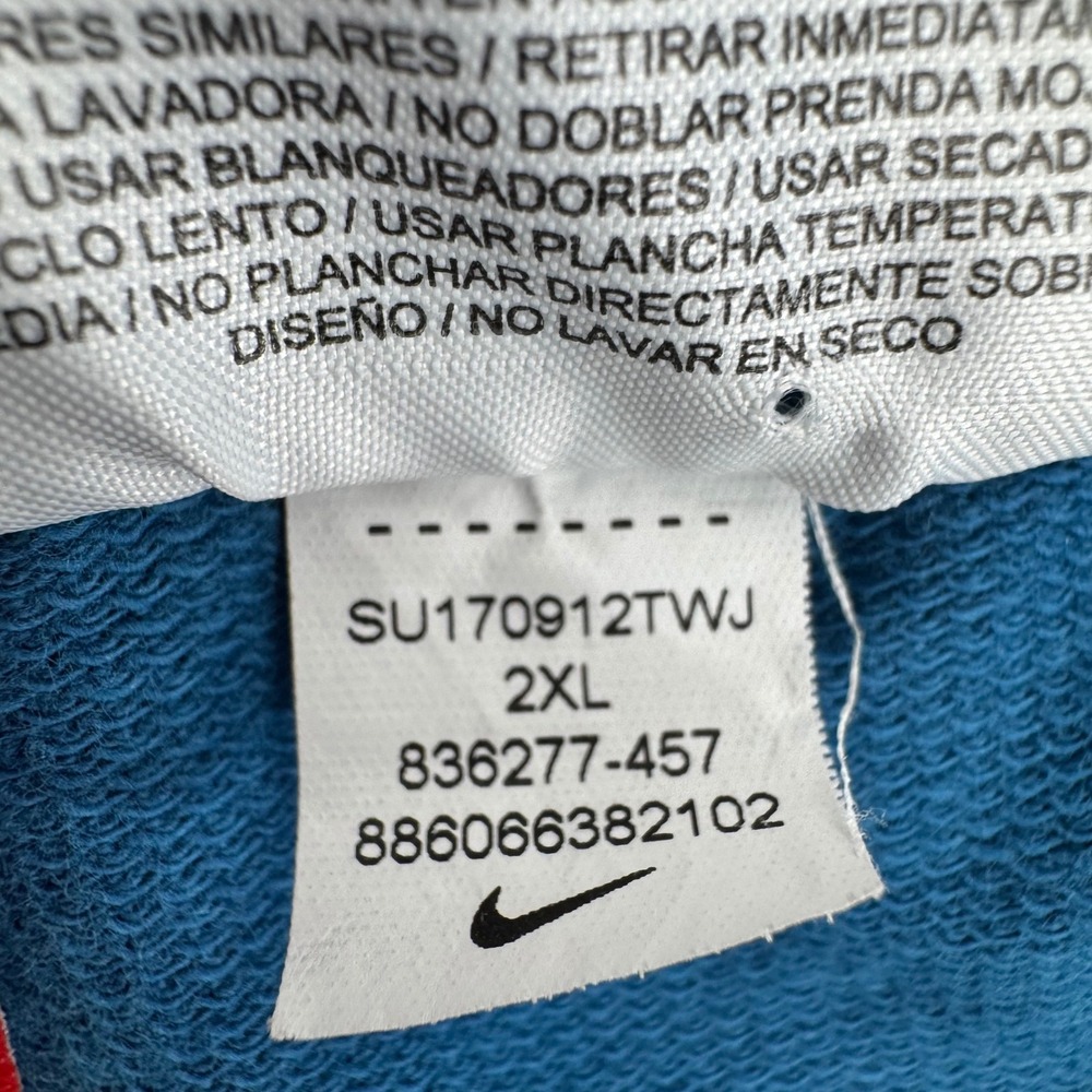Nike Sportswear Alumni Shorts Mens XXL Blue Graphic Logo Raw Hem‎ 836277-457 - Picture 8 of 9